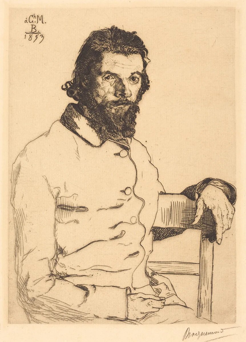 Charles Meryon by Félix Bracquemond, print, 1853
