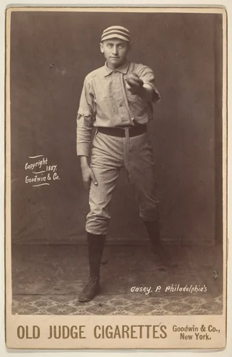 Casey, Pitcher, Philadelphia, from the series Old Judge Cigarettes by Goodwin & Company, photograph, 1888