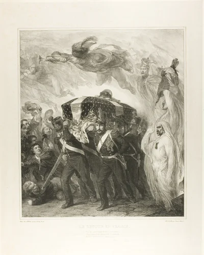 The Return to France by Aime François Joseph de Lemud, print, 1841