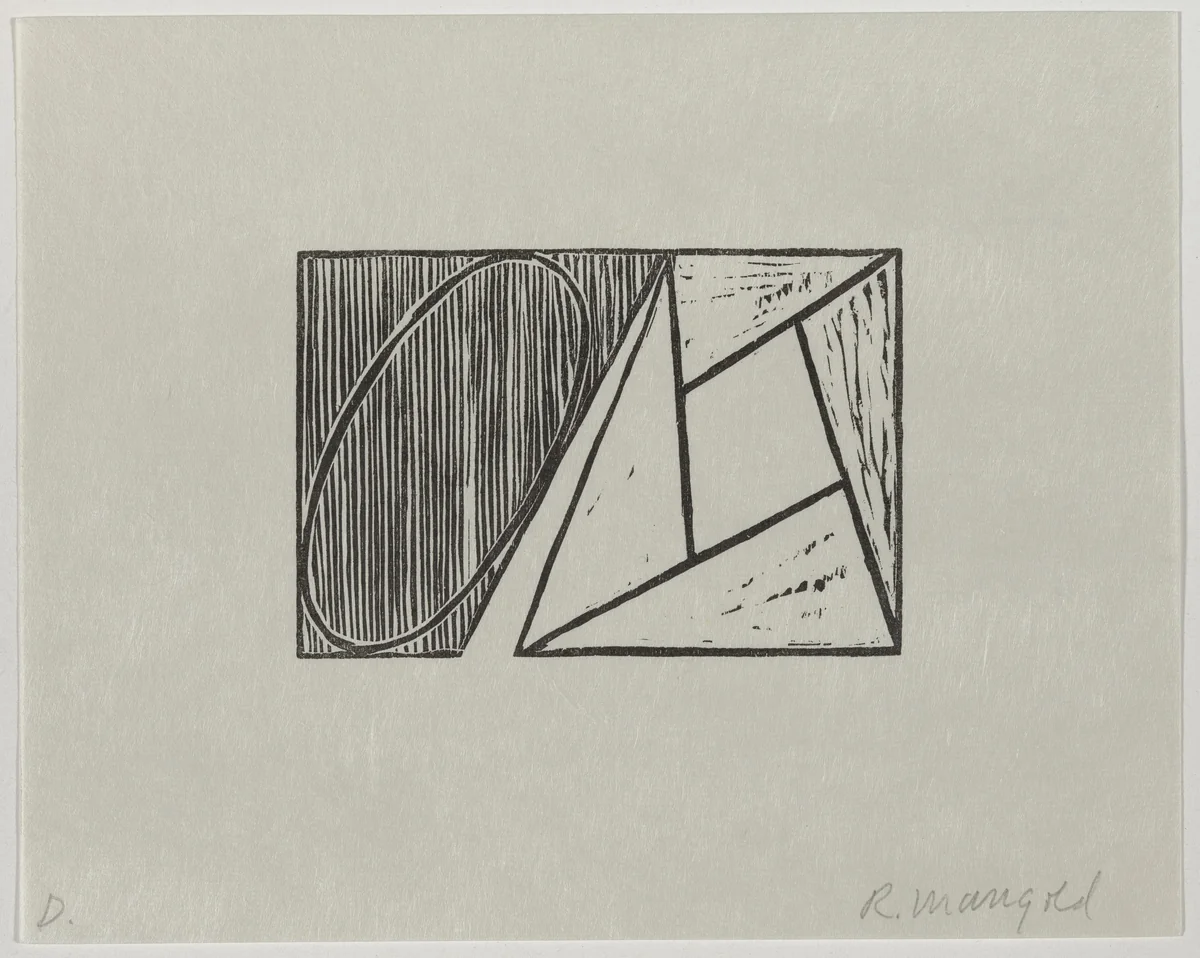 D by Robert Mangold, portfolio, 2000