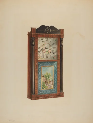 Shelf Clock by Lawrence Phillips, index of american design, 1938