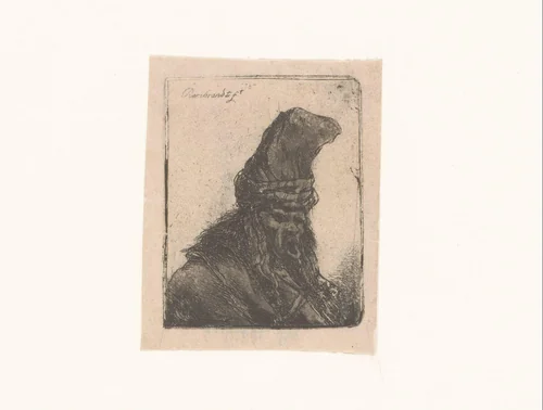 Gapende man met hoge muts by Heinrich Nether, print, 1778-1781