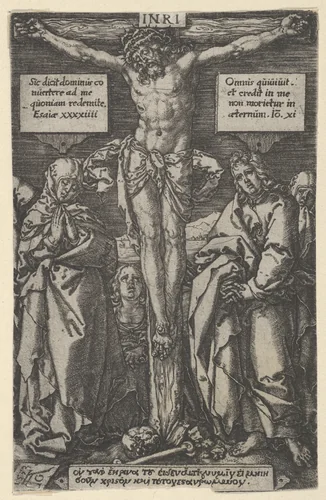Christ on the Cross by Heinrich Aldegrever, print, 1553