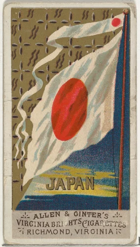 Japan, from Flags of All Nations, Series 1 (N9) for Allen & Ginter Cigarettes Brands by Allen & Ginter, print, 1887
