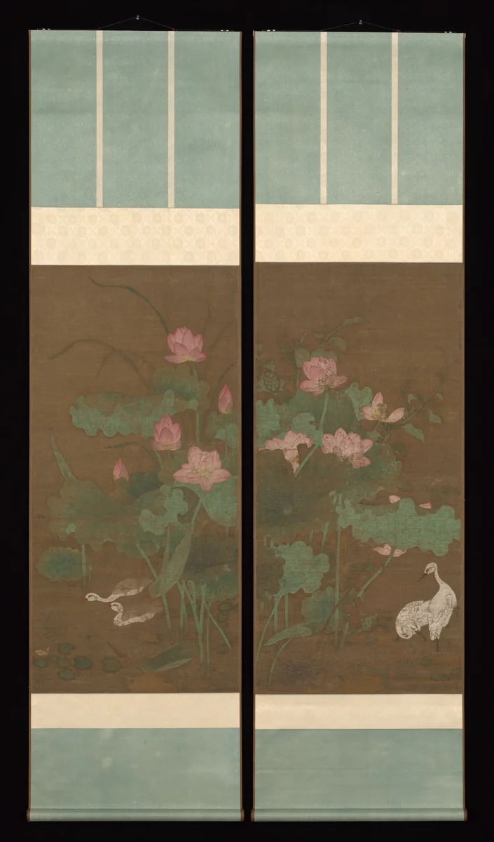Lotus and waterbirds by Unidentified Artist, painting, 1290-1310