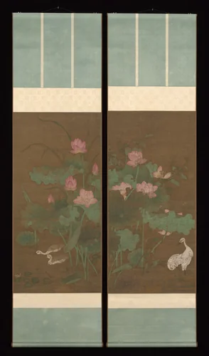 Lotus and waterbirds by Unidentified Artist, painting, 1290-1310