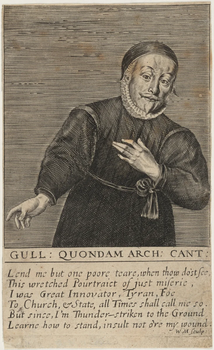 William Laud by William Marshall, print, 1569-1677