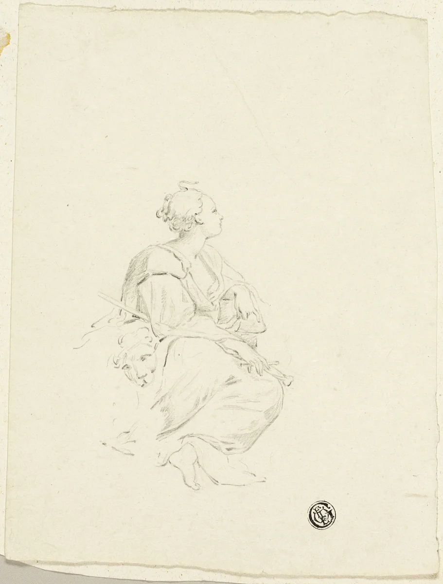 Cardinal Virtues or Saint Euphemia by Antonio Correggio, drawing, 1750-1850
