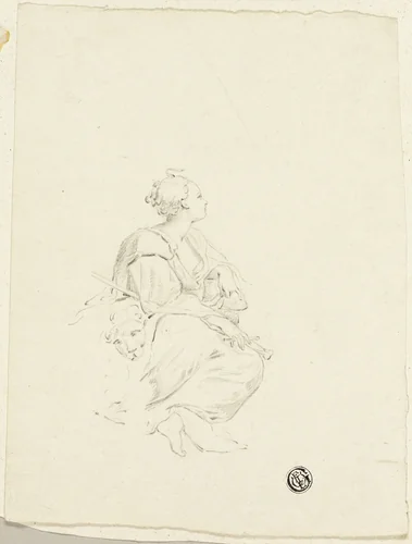 Cardinal Virtues or Saint Euphemia by Antonio Correggio, drawing, 1750-1850