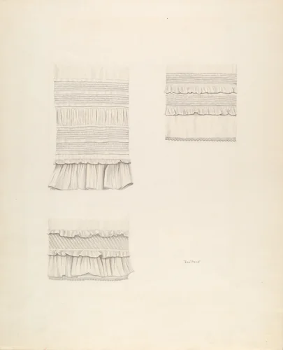 Baby's Petticoat: Details by Ray Price, index of american design, 1937