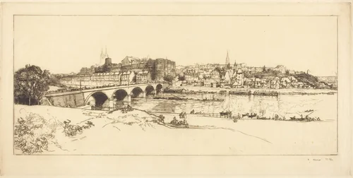 Angers - Panoramic View (Angers - Vue panoramique) by Auguste Lepère, print, 1912