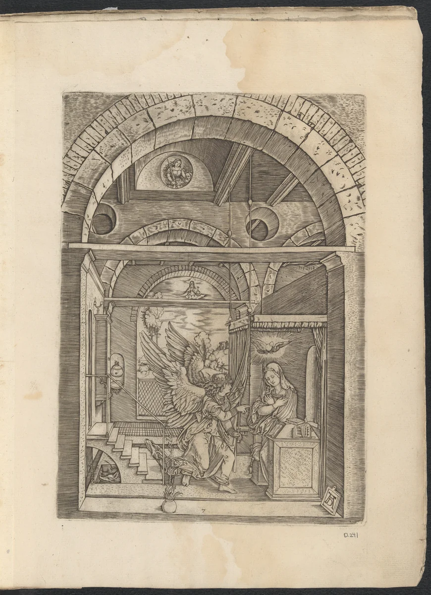 Modern impression of the Adoration of the Magi who approach the Christ Child held by the Virgin by Marcantonio Raimondi, print, 1495-1539