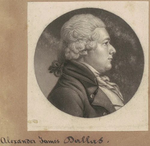 Alexander James Dallas by Charles B. J. Févret de Saint-Mémin, print, 1801-1803