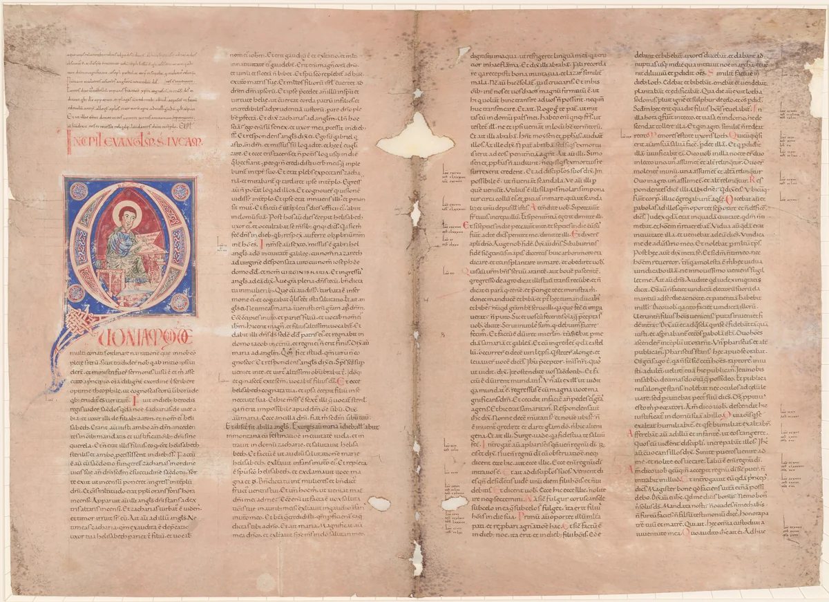 Saint Luke by anonymous, drawing, 1175-1199