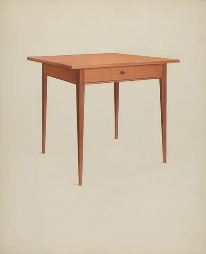 Shaker Table by Winslow Rich, index of american design, 1937