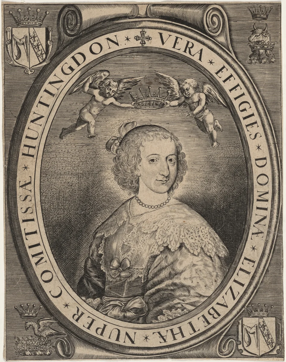 Elizabeth Stanley, Countess of Huntingdon by William Marshall, print, 1569-1677