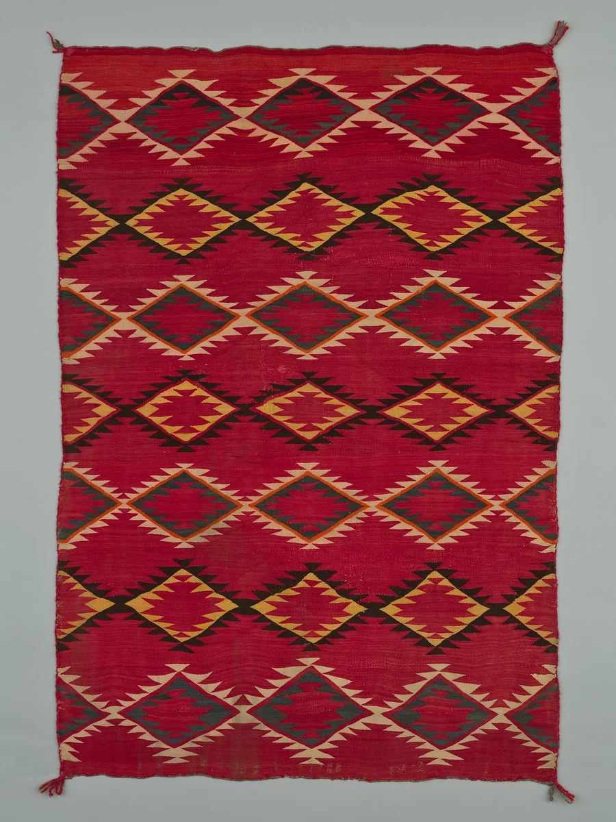 Sarape with Serrated Diamond Pattern by Navajo, other, 1880-1900
