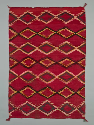 Sarape with Serrated Diamond Pattern by Navajo, other, 1880-1900
