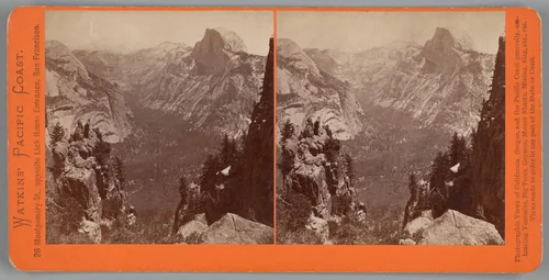The Domes from Moran Point, Yosemite, from the series "Watkins' Pacific Coast" by Carleton Watkins, photograph, 1861-1876