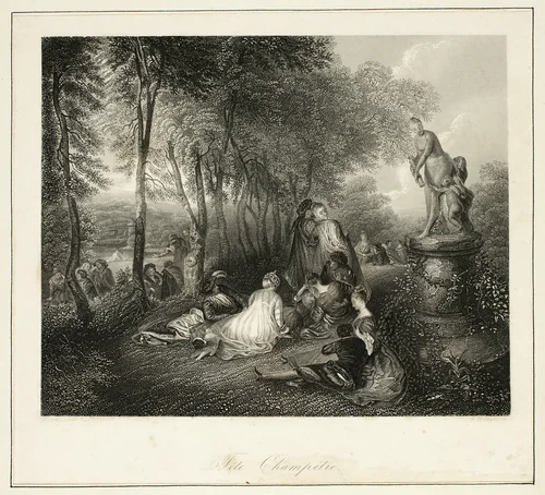 Fête Champêtre by Jean-Antoine Watteau, print, 1832-1902