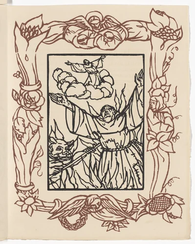 Plate (page 211) from Les Petites Fleurs de St. François (The Little Flowers of St. Francis) by Émile Bernard, illustrated book, 1928