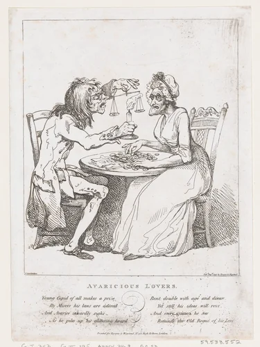 Avaricious Lovers by Thomas Rowlandson, print, 1797