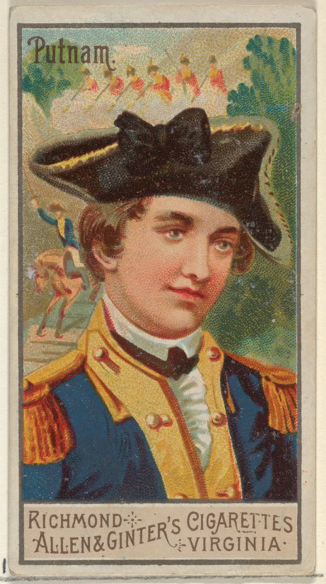Israel Putnam, from the Great Generals series (N15) for Allen & Ginter Cigarettes Brands by Allen & Ginter, print, 1888