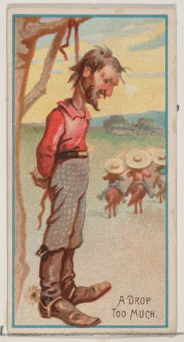 A Drop Too Much, from the Jokes series (N87) for Duke brand cigarettes by W. Duke, Sons & Co., print, 1890