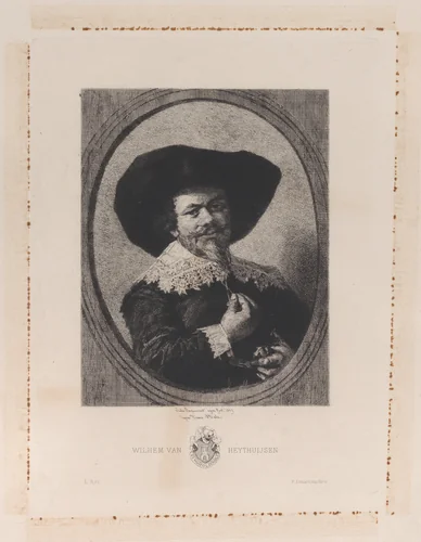 Portrait of Wilhem van Heythuijsen, after Frans Hals by Jules Ferdinand Jacquemart, print, 1869