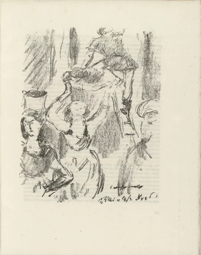 Part of Fresco Painting from Pisa's Campo Santo (Teil eines Freskogemäldes vom Campo Santo zu Pisa) (plate facing page 72) from Gesammelte Schriften (Collected Writings) by Lovis Corinth, illustrated book, 1920