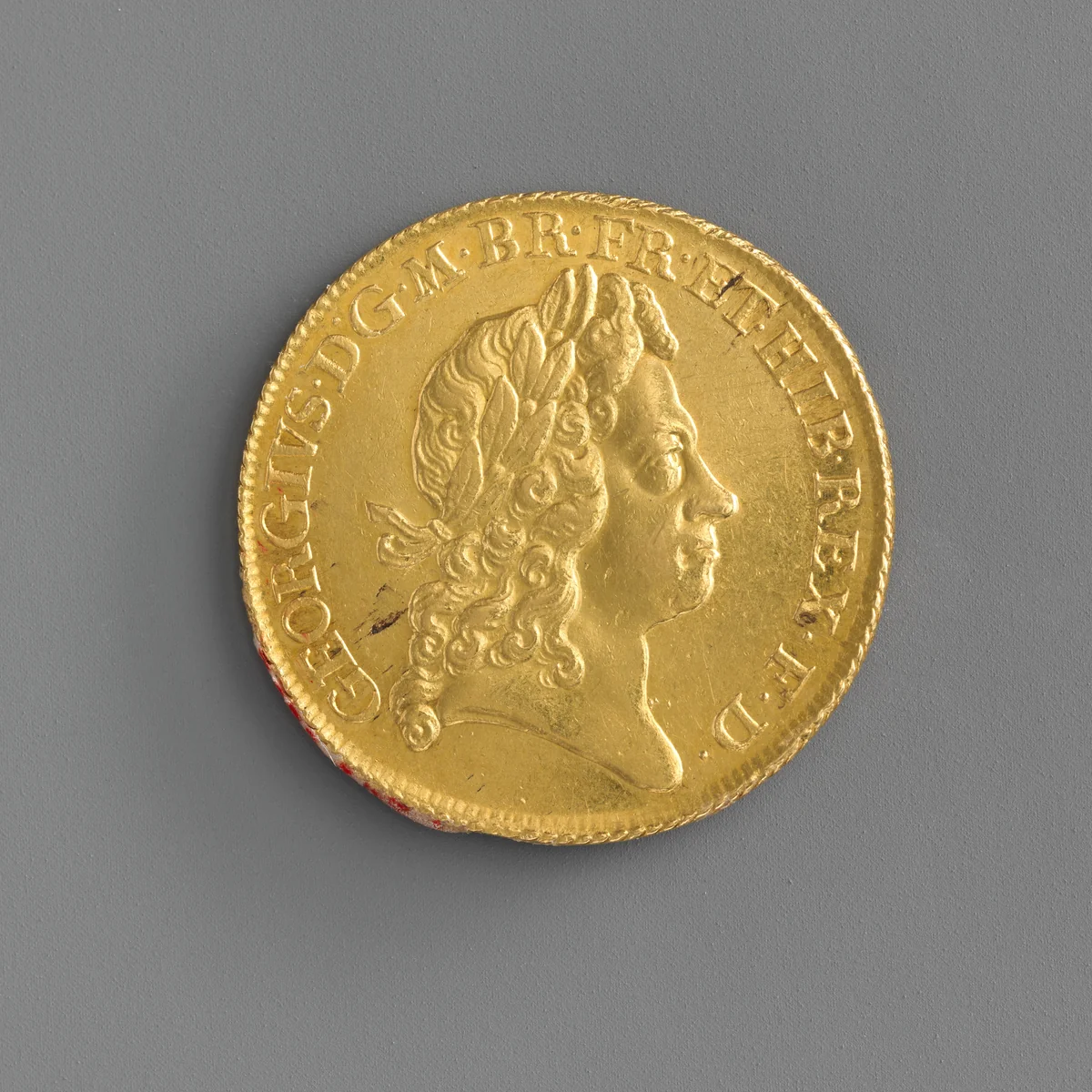 Two guineas coin of George I by John Croker, metalwork, 1717