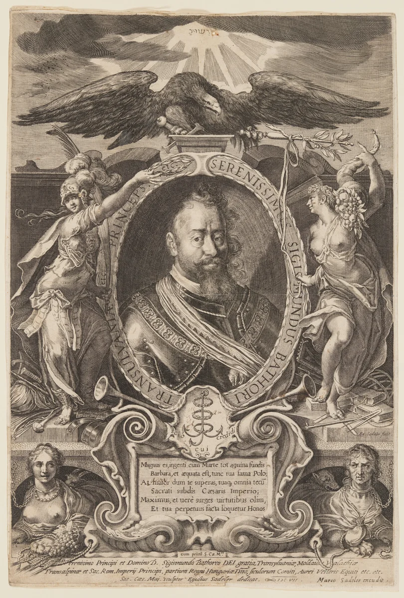Sigismund Bathori, Prince of Transylvania by Aegidius Sadeler, print, 1608
