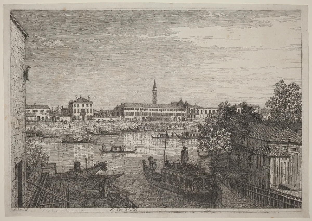 Ale Porte del Dolo by Canaletto, print, 1735-1746