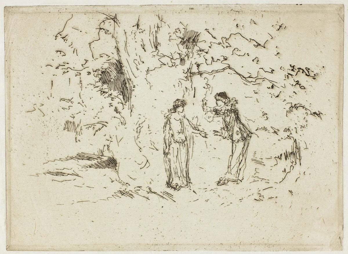 The Pastoral Play by Theodore Roussel, print, 1888