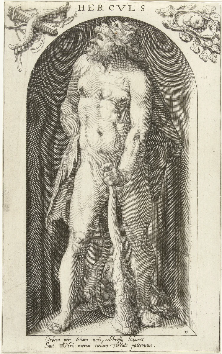 Hercules by Nicolaas Braeu, print, 1598