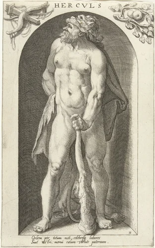 Hercules by Nicolaas Braeu, print, 1598