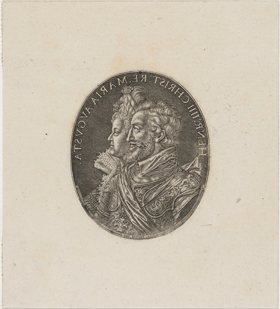 Henry IV and Maria de Medici by Simon van de Passe, print, 1595-1647