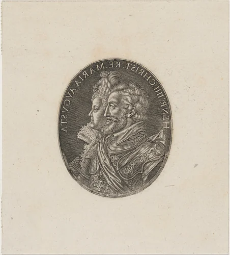 Henry IV and Maria de Medici by Simon van de Passe, print, 1595-1647