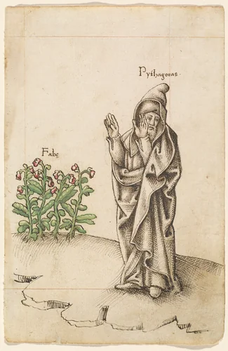 "Do Not Eat Beans" [fol. 25 recto] by French early 16th Century, drawing, 1512-1514