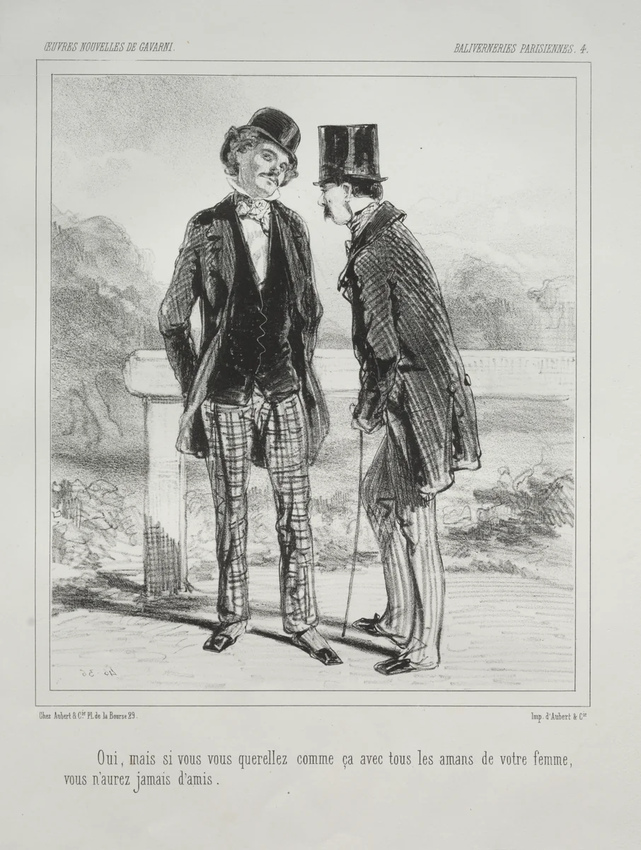 Baliverneries Parisiennes by Paul Gavarni, print, 1824-1866