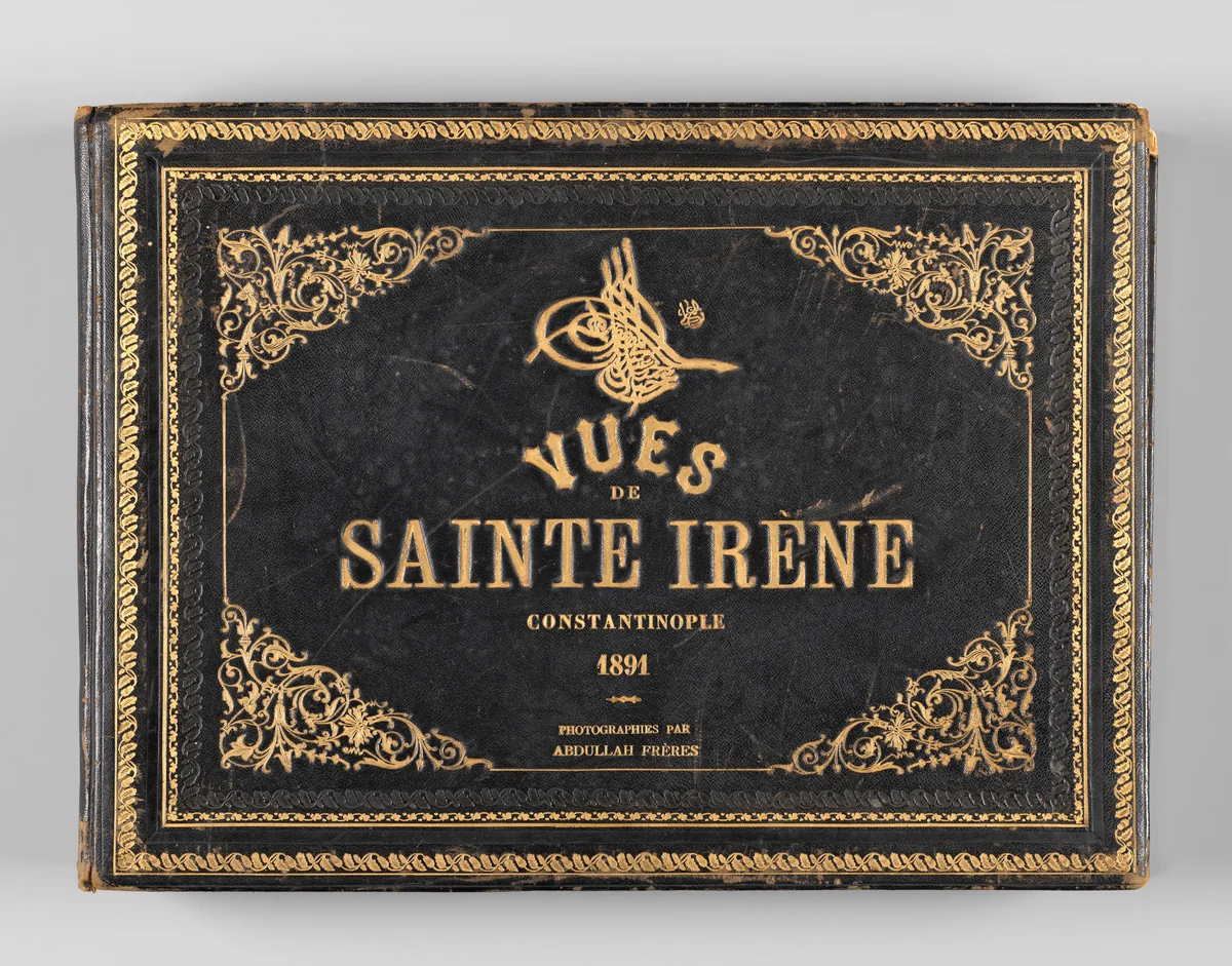 Album of Photographs of Views of the Interior of the Ottoman Military Museum in the Former Church of St. Irene, Constantinople (Vues de Sainte Irène, Constantinople) by Abdullah Frères, photograph, 1891