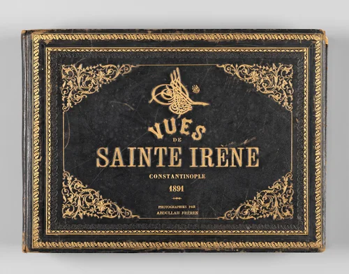 Album of Photographs of Views of the Interior of the Ottoman Military Museum in the Former Church of St. Irene, Constantinople (Vues de Sainte Irène, Constantinople) by Abdullah Frères, photograph, 1891