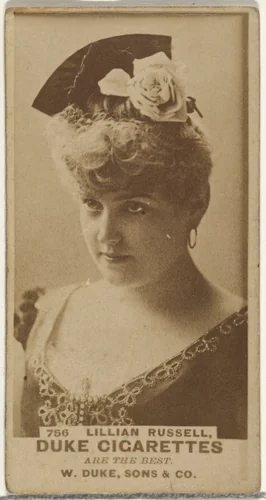 Card Number 756, Lillian Russell, from the Actors and Actresses series (N145-7) issued by Duke Sons & Co. to promote Duke Cigarettes by W. Duke, Sons & Co., photograph, 1880-1889