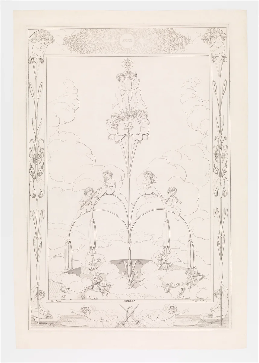 Morning, from the series The Times of the Day by Philipp Otto Runge, print, 1807