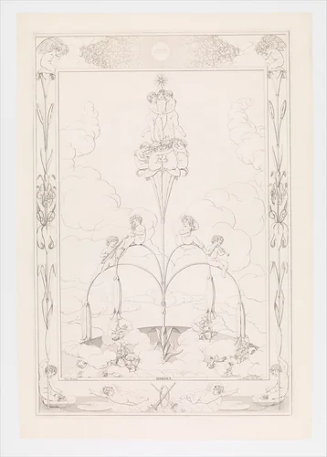 Morning, from the series The Times of the Day by Philipp Otto Runge, print, 1807