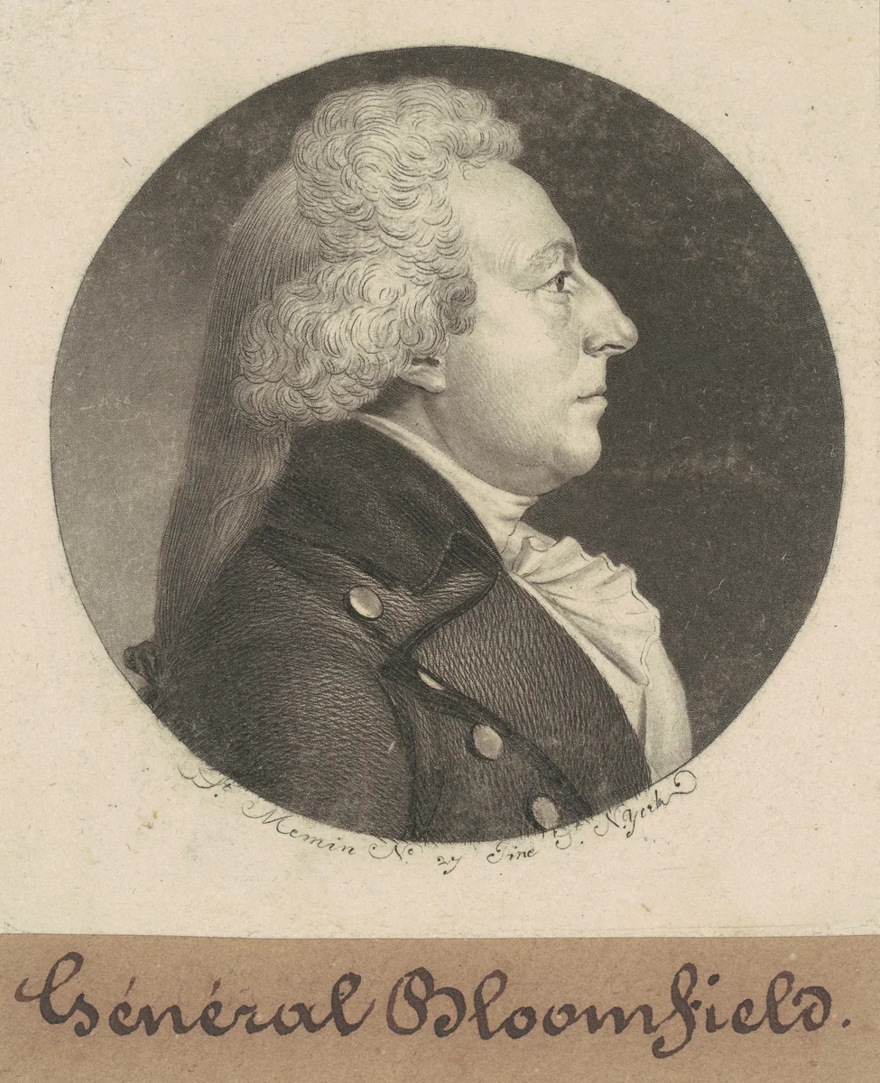 Joseph Bloomfield by Charles B. J. Févret de Saint-Mémin, print, 1798