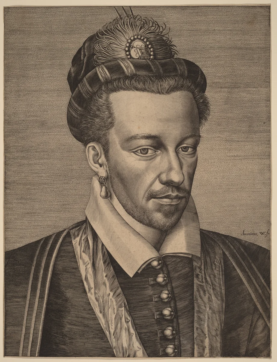 Henry III of France by Hieronymus Wierix, print, 1553-1619