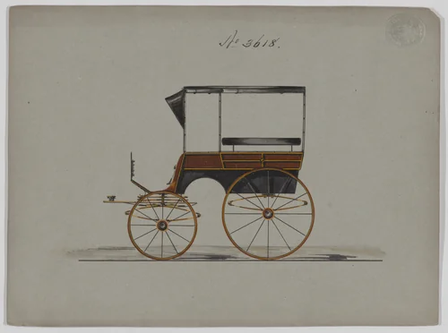 Design for Omnibus or Wagonette, no. 3618 by Brewster & Co., drawing, 1880