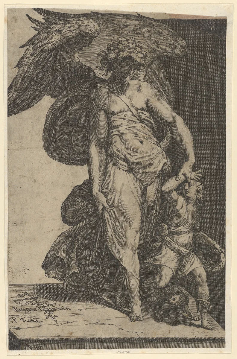 Tobias and the Angel by Cherubino Alberti, print, 1575