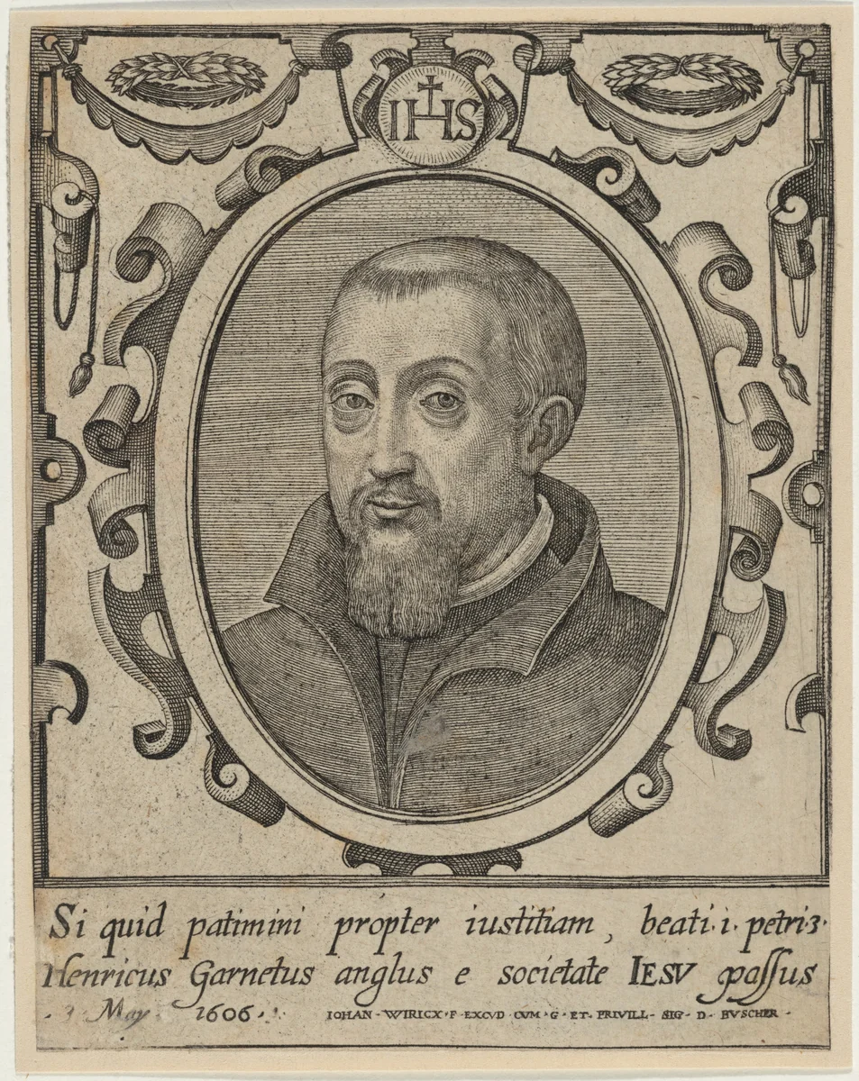 Henry Garnett by Johan Wierix, print, 1549-1615